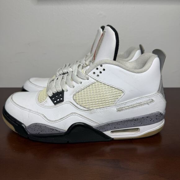 Air Jordan 4 Retro White Cement 2011 Shoes Men’s Size 8.5 308497-103 - Picture 2 of 6